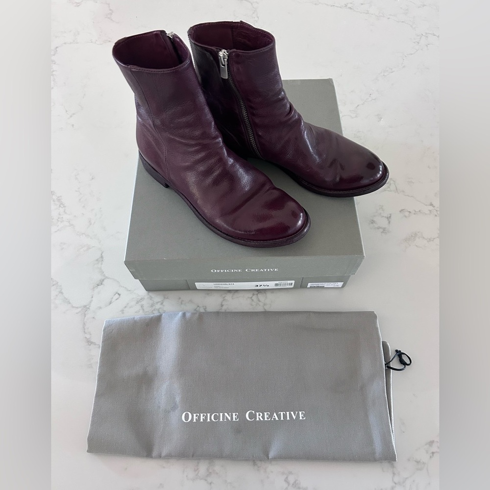 Officine Creative Maleficent Leather Ankle Boots